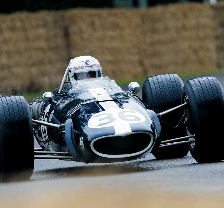 Brian Redman made a run in Dan Gurney’s gorgeous Belgian GP-winning Eagle-Weslake. Photo: Mike Jiggle