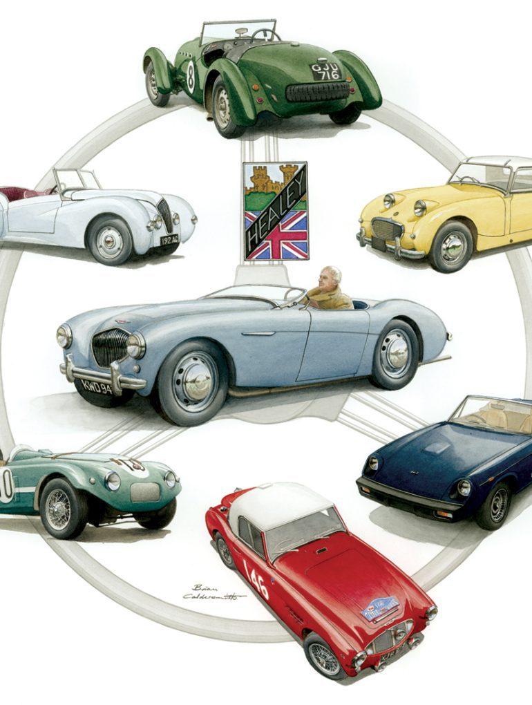 50th Anniversary of the First Healey Car Artwork