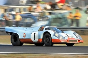 Jo Siffert / Derek Bell Gulf Porsche 917K retired early with a blown engine.