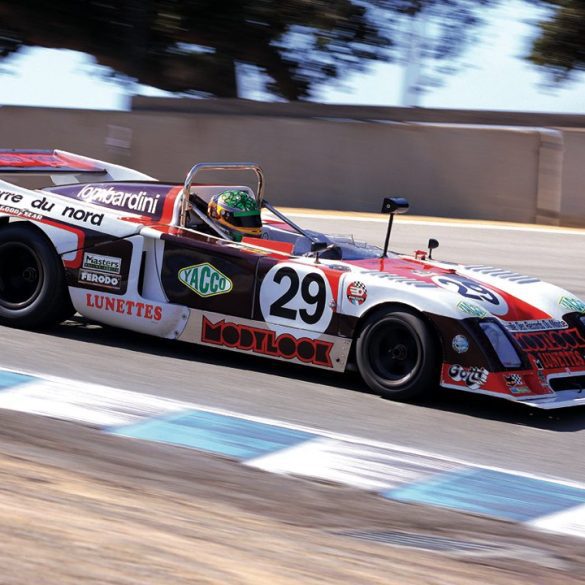 Texan Jeffrey Anderson’s Lola T297 at speed. Photo: Paul Bonner