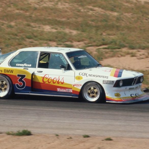 Busby enjoyed driving his 320i Turbo—whenever it ran reliably. Note the trick fastback rear window treatment he devised to improve the car’s aero.