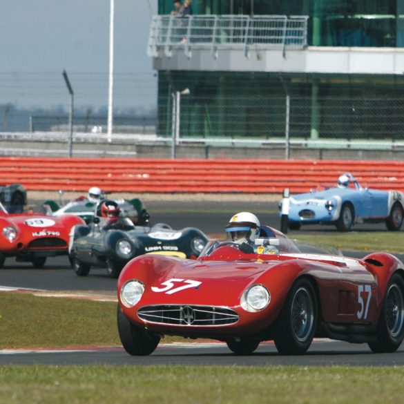 Among the 1950s Sports Racing Cars taking part was Richard Pilkington’s sleek Maserati 300S. Photo: Pete Austin