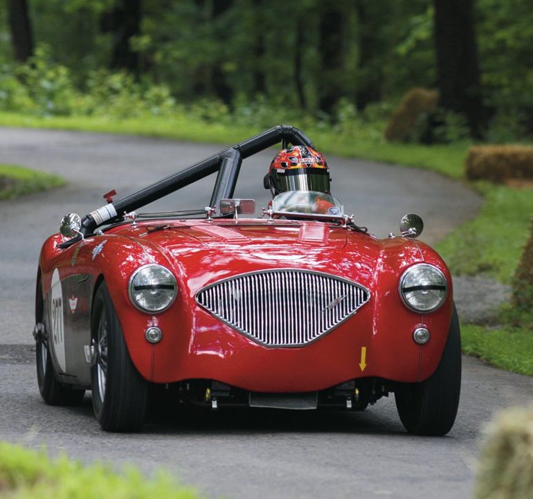 Racing this Austin-Healey 100 was Michael Bartell. Photo: J. Michael Hemsley