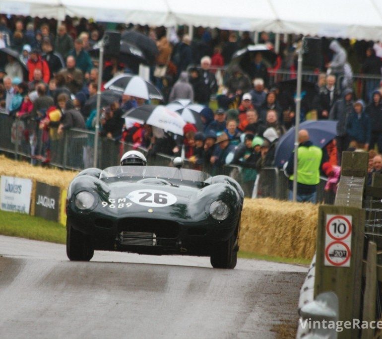 Braving the mists were David Ham and his 1958 Lister Jaguar. Photo: Janet Wright