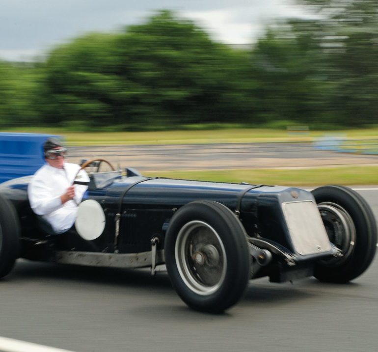 Sounding wonderful Walter Heale’s GP Delage D6-60 circulates the track. Photo: Peter Collins