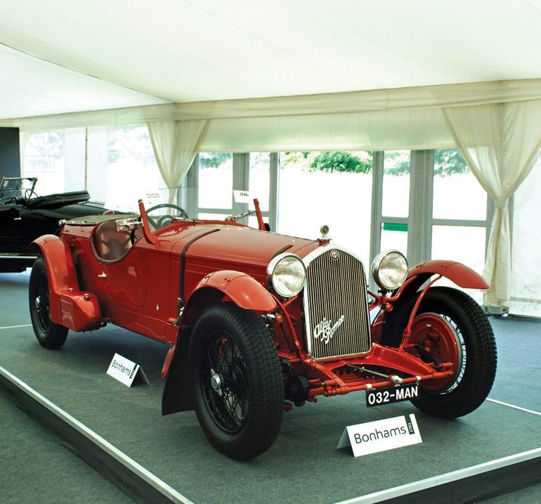 The Ex-Works Le Mans, Birkin/Howe 1932 Alfa Romeo 8C-2300 Spider fetched £2.69 million. Photo: Mike Jiggle