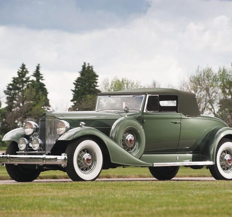 1933 Packard Twelve, believed to be the last one produced, sold for $385,000. Photo: Darin Schnabel Courtesy of RM Auctions