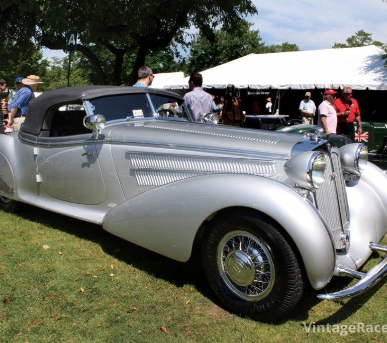 Joseph and Margie Cassini’s stunning 1938 Horch 853 Special Roadster that took Best of Show in Sunday’s Greenwich Concours International. Photo: Ray Tahan