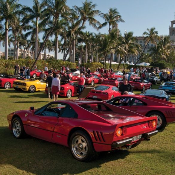 Ferraris of all stripe on the show grounds.Photo: Chuck Andersen