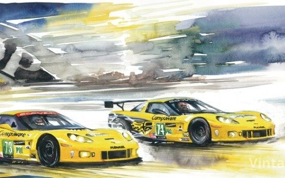 Happy Birthday Corvette Artwork