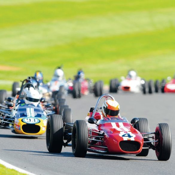 Early FF pacesetter Maxim Bartell’s Merlyn leads the train into Surtees. Photo: Peter Collins