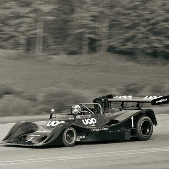 George Follmer drove Southgate’s DN4 in the five-race 1974 Can-Am season, earning three poles and turning in a pair of fastest laps while chasing teammate Jackie Oliver’s sister car to the Can-Am’s final championship. Photo: Dan R. Boyd