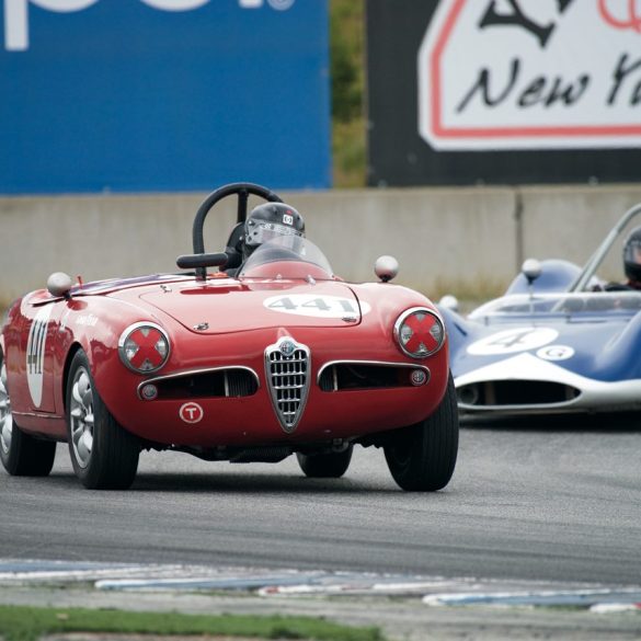 The 1956 Alfa Romeo Sebring of David Buchanan, exits Turn 11. Photo: Dennis Gray