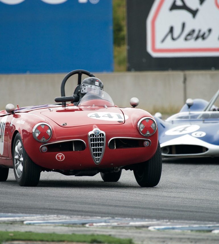 The 1956 Alfa Romeo Sebring of David Buchanan, exits Turn 11. Photo: Dennis Gray