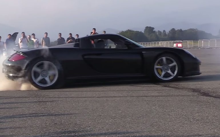 Porsche Carrera GT Doing Some Donuts