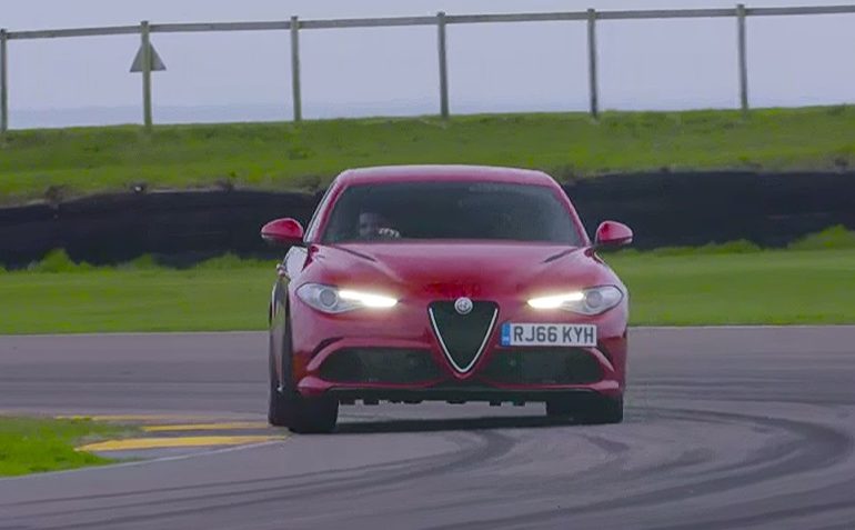 Alfa Romeo Giulia Quadrifoglio Shows Off its Speed at the Anglesey Circuit