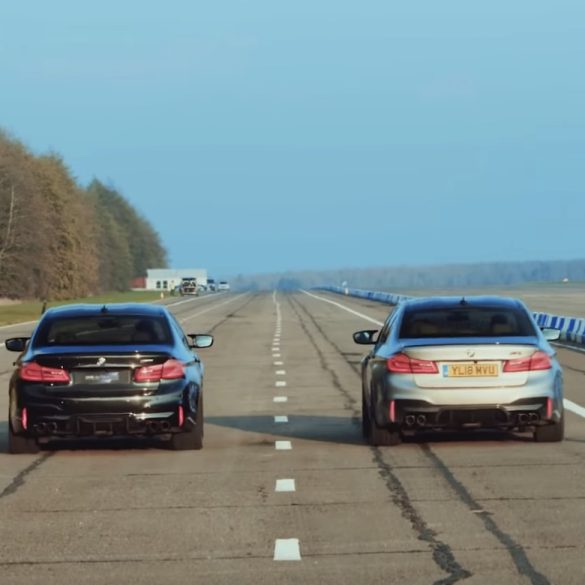 BMW M5 drag race