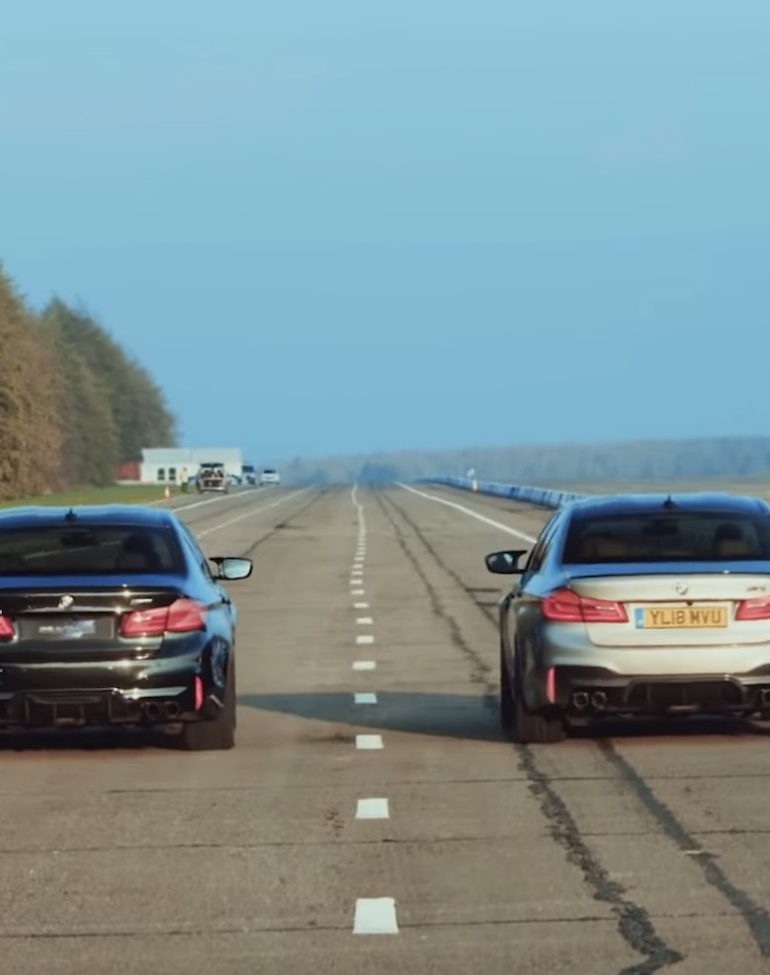 BMW M5 drag race