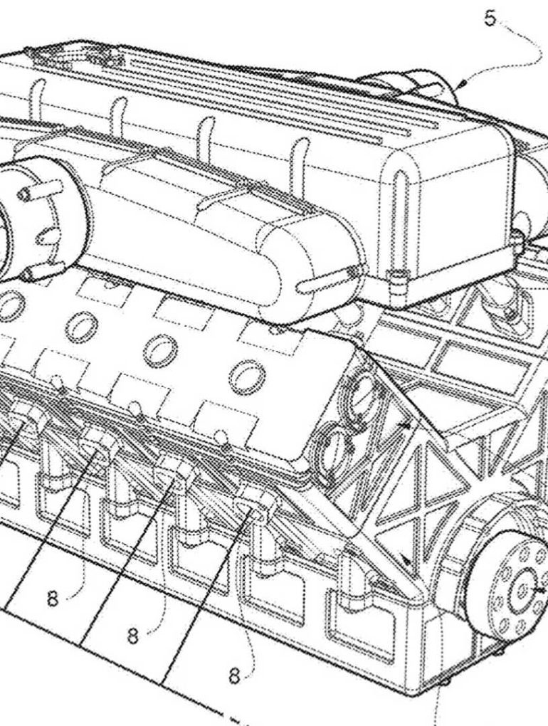 Ferrari patent V12