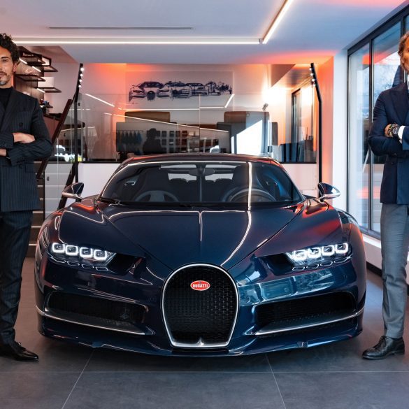 Edouard Schumacher and Stephan Winkelmann at Bugatti Paris