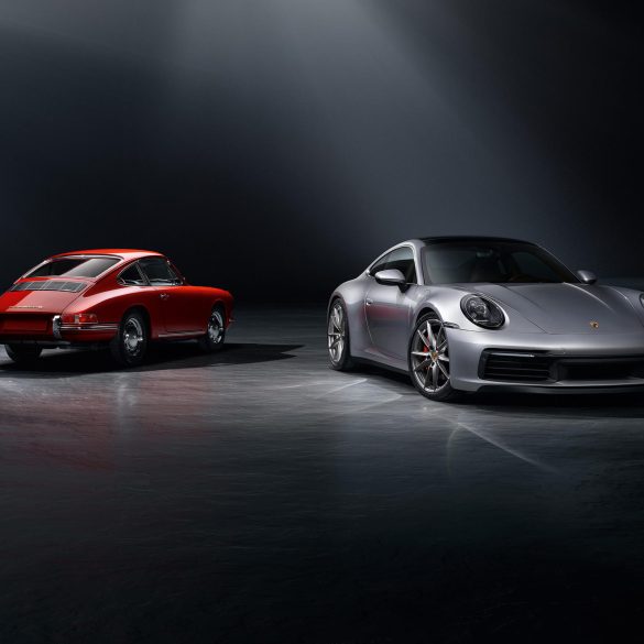 Original and new Porsche 911