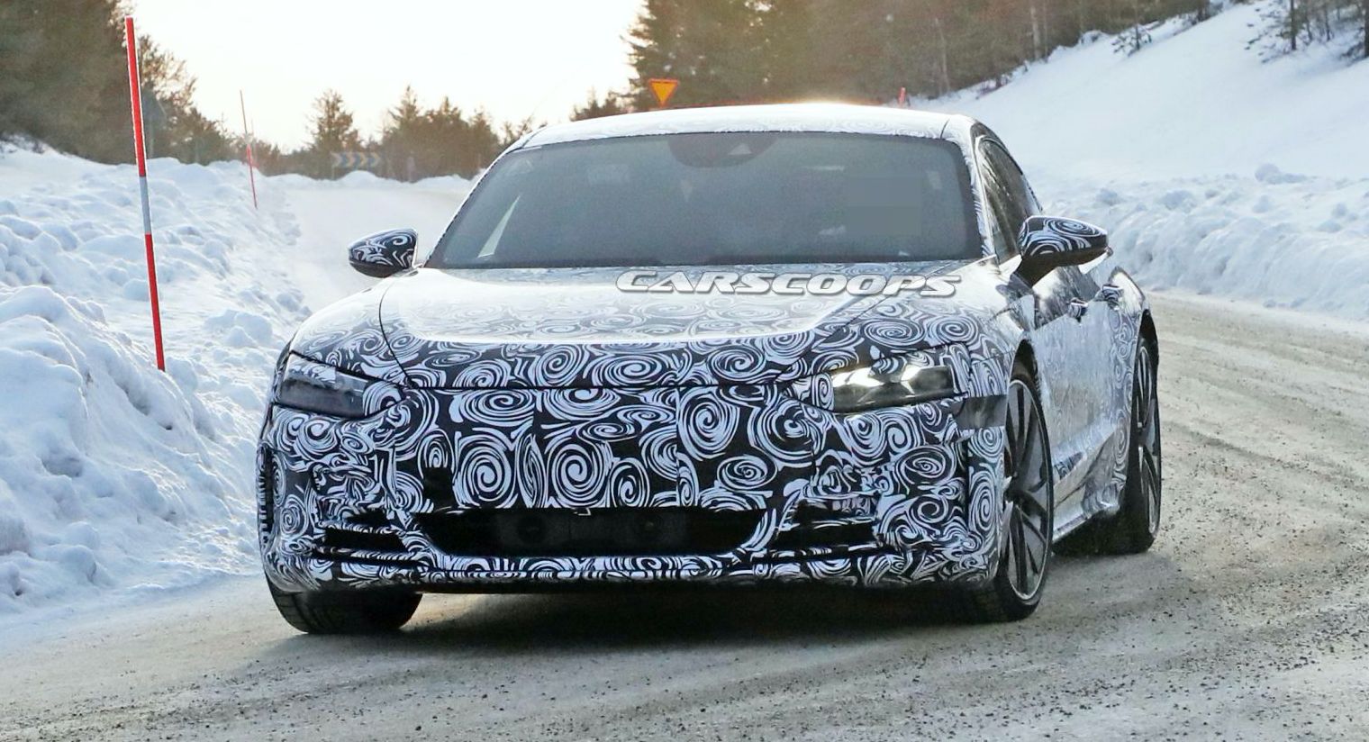 Audi e-tron GT sedan winter testing