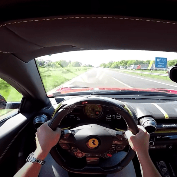 Ferrari 812 Superfast On the Autobahn