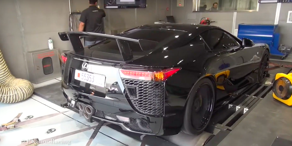 Lexus LFA Nurburgring Edition on dyno