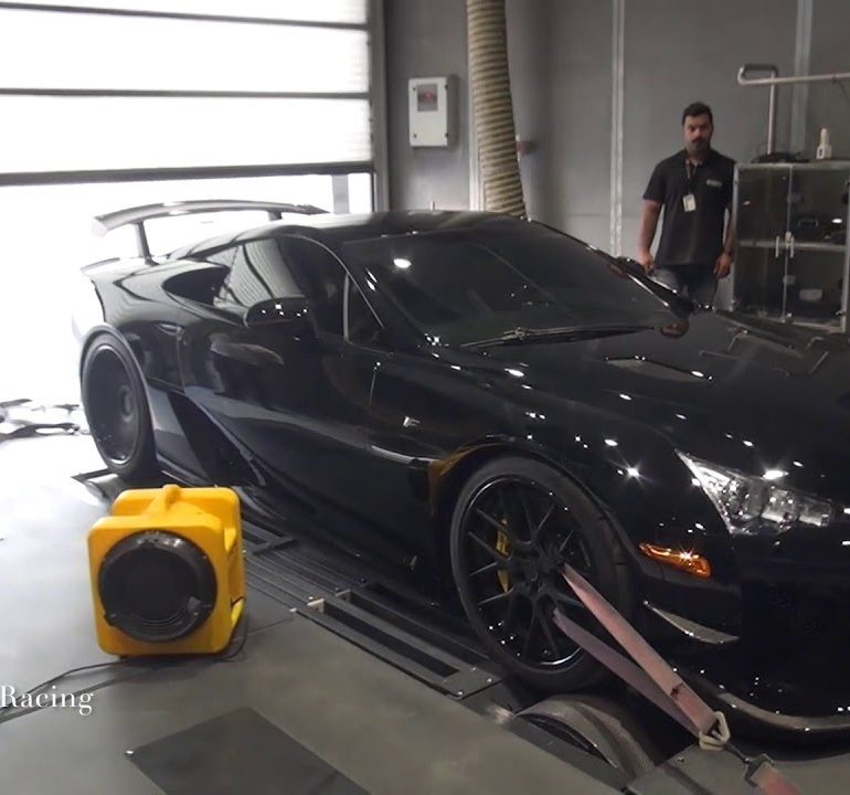 Lexus LFA Nurburgring Edition on dyno