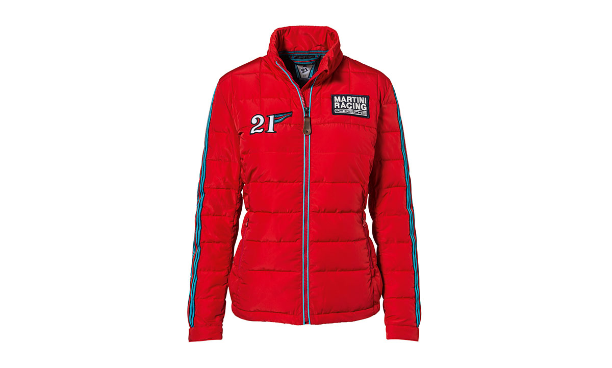 Front view of Porsche Driver’s Selection Martini Racing Jacket