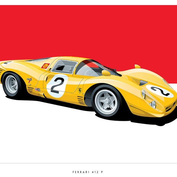 1967 Ferrari 412 P Artwork