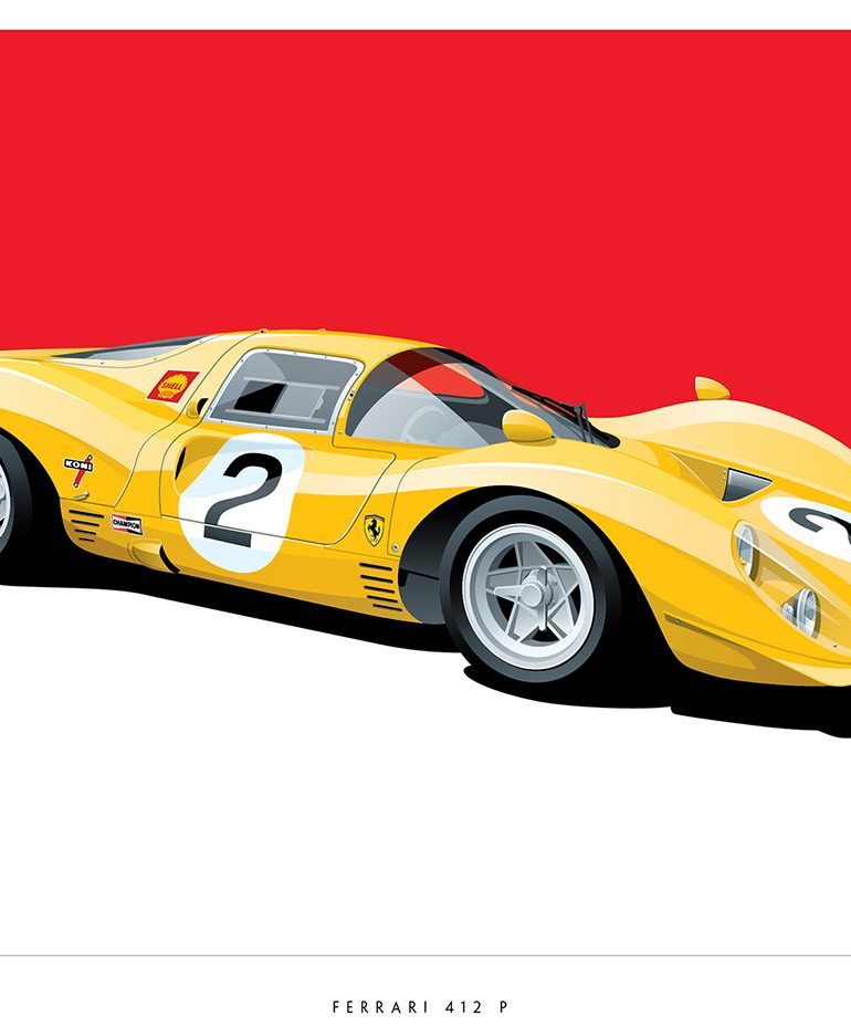 1967 Ferrari 412 P Artwork