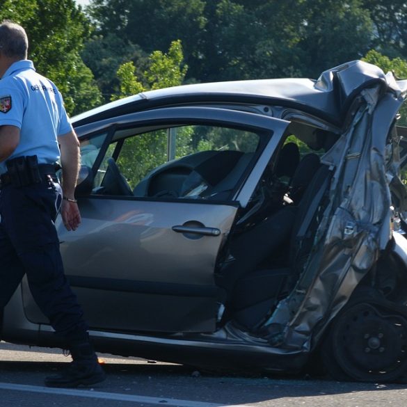 Rear ended vehicle