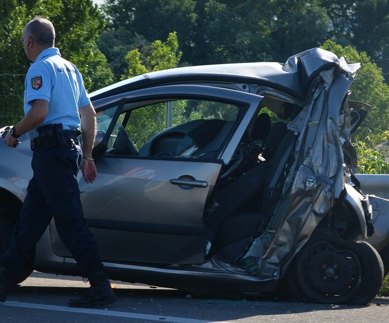 Rear ended vehicle