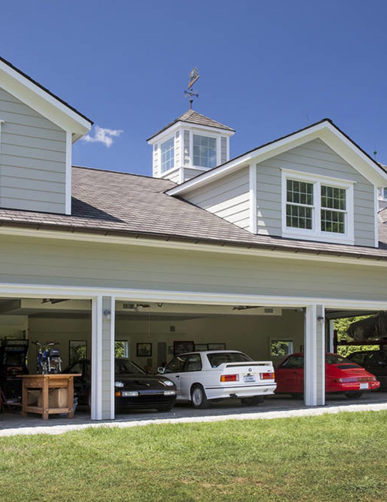 Big garage with a car collection