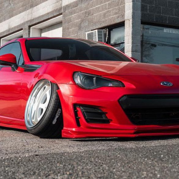 Stanced Subaru BRZ with extreme negative camber