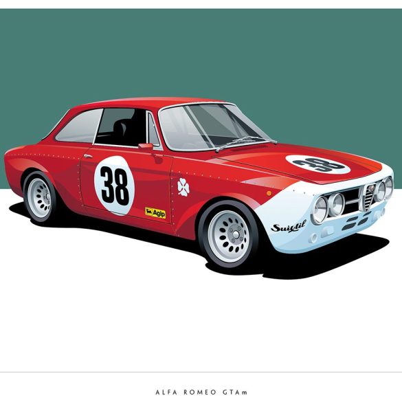 1970 Alfa Romeo GTAm Artwork