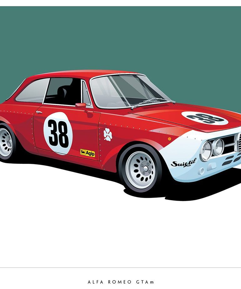 1970 Alfa Romeo GTAm Artwork