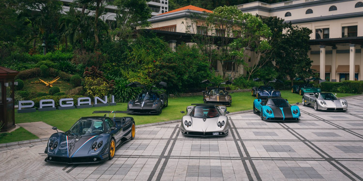 Pagani hypercars on display