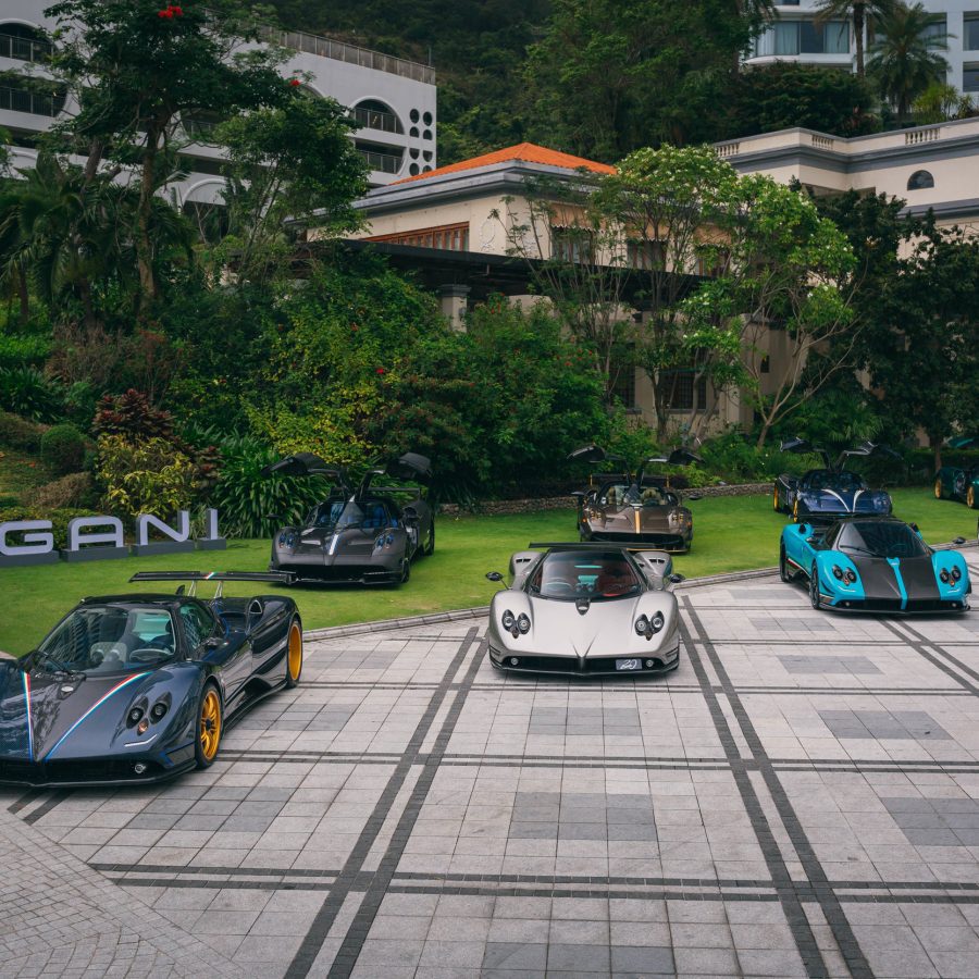 Pagani hypercars on display