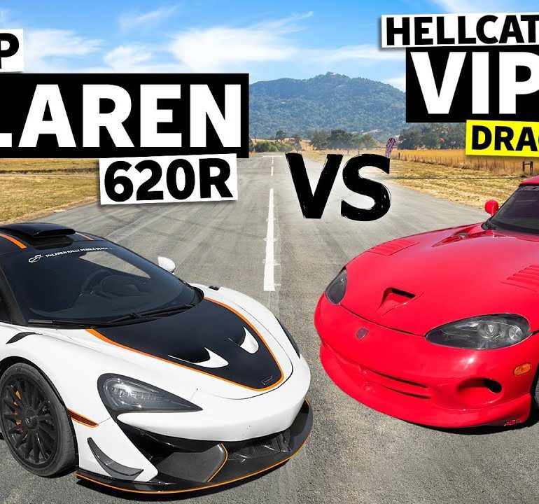 All Stock McLaren Takes On A Crazy Dodge Viper