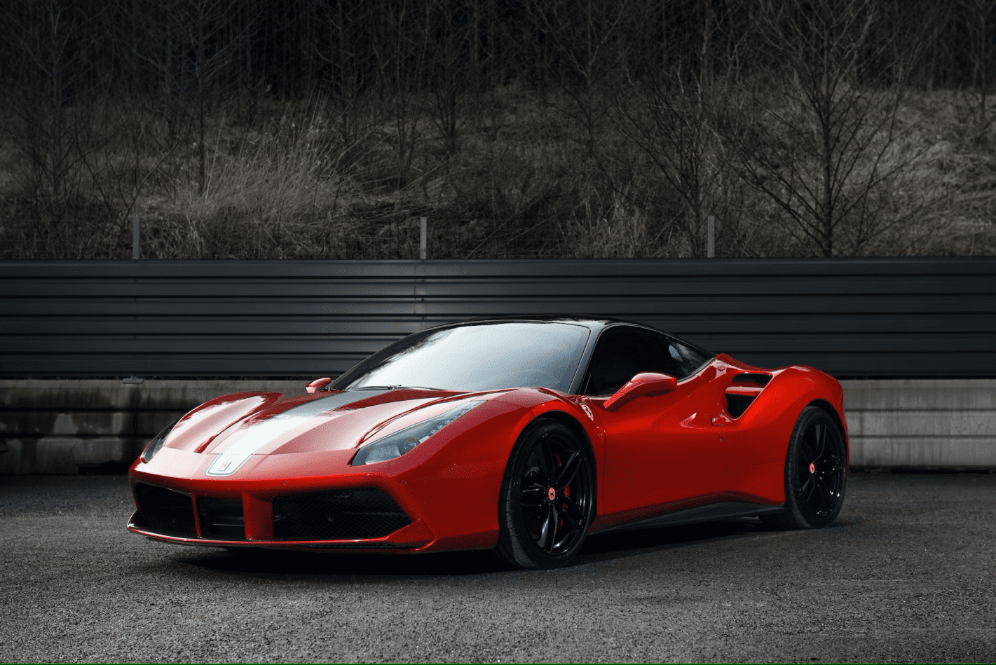 Ferrari 488 GTB 2015 суперкар черный