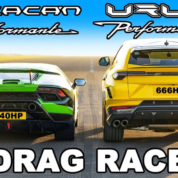 DRAG RACE: Lamborghini Huracan Performante vs Lamborghini Urus Performante