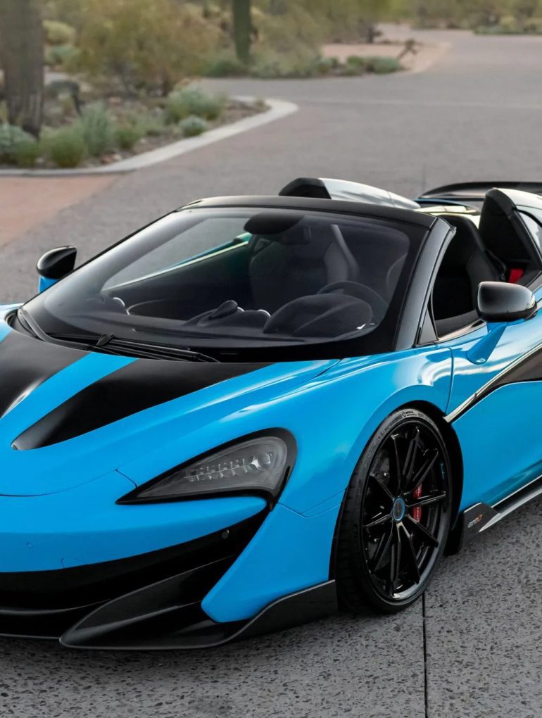 front-angled shot of a mclaren 600lt spider