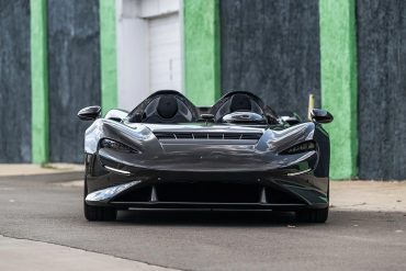 Frontal view of a 2021 McLaren Elva