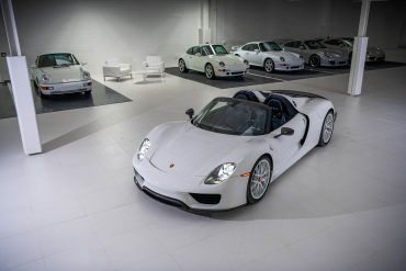 This white 2015 Porsche 918 'Weissach' Spyder is the crown jewel of the White Collection | Photo Credit: Darin Schnabel ©2023 Courtesy of RM Sotheby's