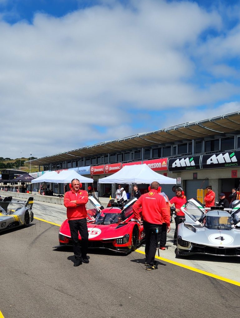 499P Modificatas lined up in the Laguna Seca Pit Lane. These cars are all maintained by Factory personnel. Photo: Martin Raffauf