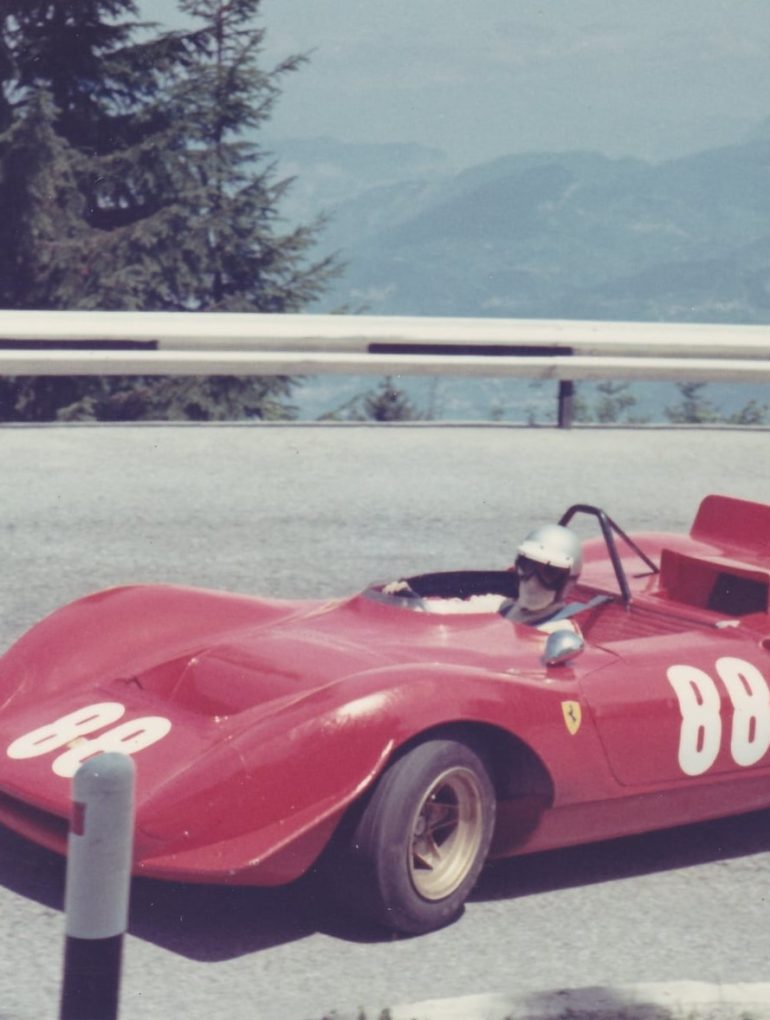 Peter Schetty and the 212E climb the slopes of the Trentino mountains, during the XXIX edition of the Trento-Bondone. Credits: Carlo Biasiotto.