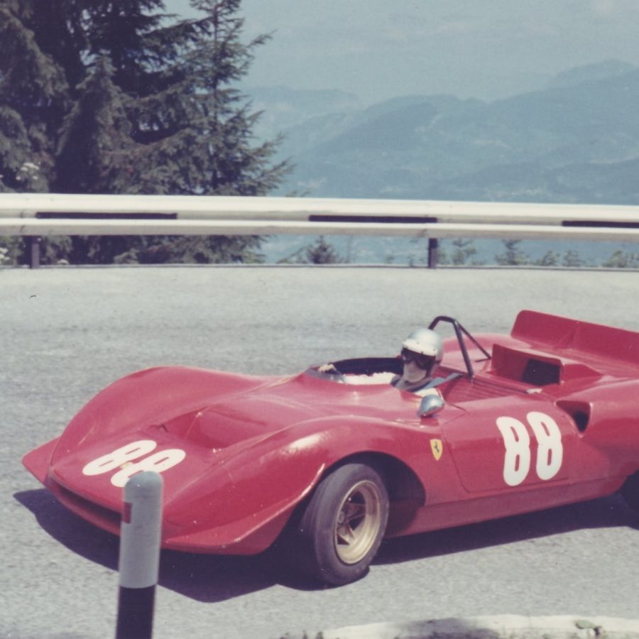 Peter Schetty and the 212E climb the slopes of the Trentino mountains, during the XXIX edition of the Trento-Bondone. Credits: Carlo Biasiotto.